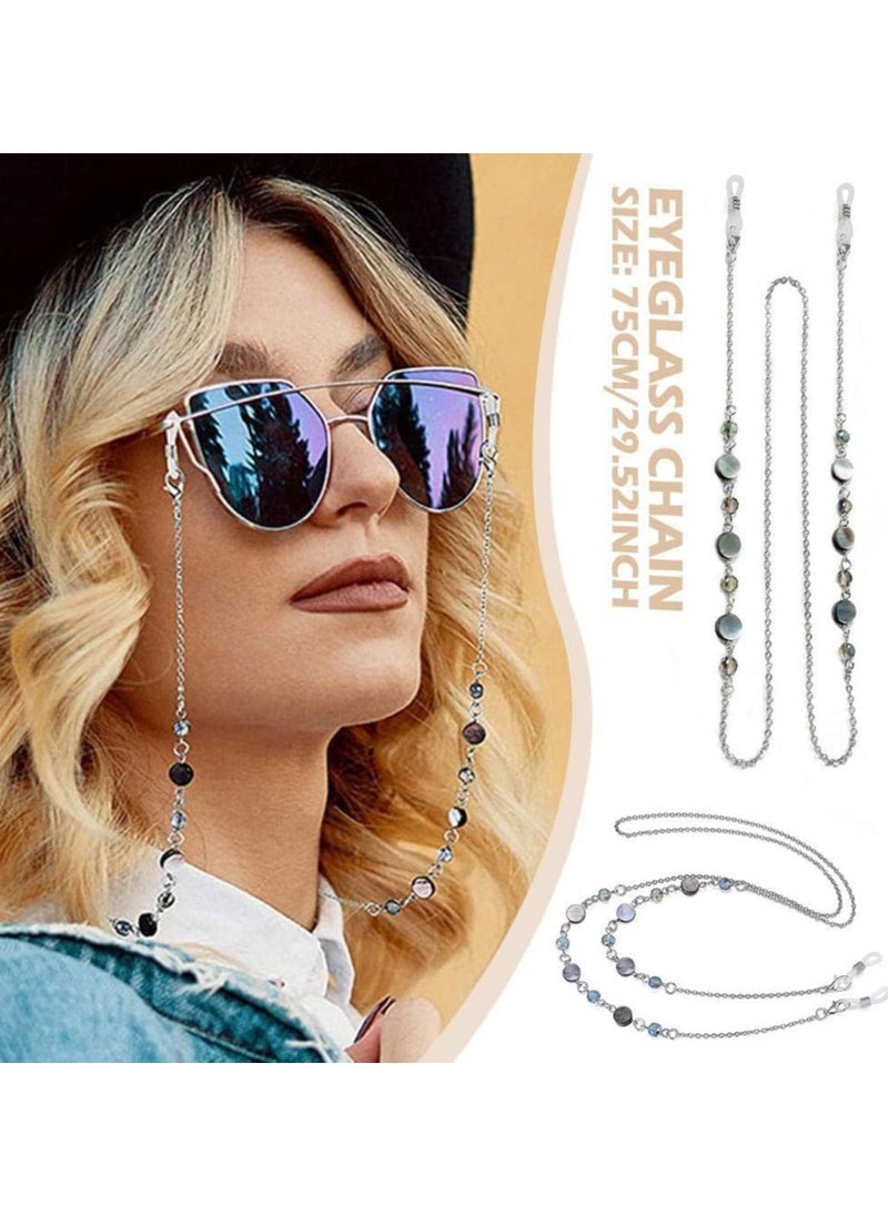 CMGTYYD Eyeglass Chain, Fashion Eyewear Retainer Strap Holder Cord, Sunglasses Holder Necklace, Eyeglasses Chain for Women, Face Covering Beaded Lanyard, Reading Eyeglass Necklace, Eyeglass Lanyard  - Image 2