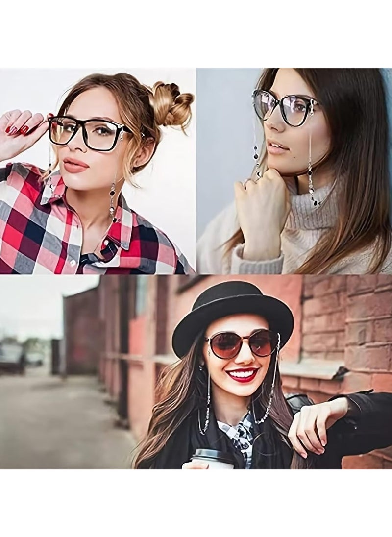CMGTYYD Eyeglass Chain, Fashion Eyewear Retainer Strap Holder Cord, Sunglasses Holder Necklace, Eyeglasses Chain for Women, Face Covering Beaded Lanyard, Reading Eyeglass Necklace, Eyeglass Lanyard  - Image 4