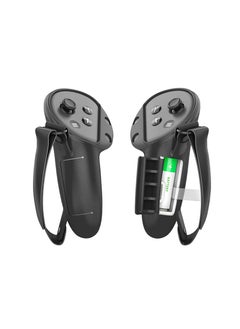 Controller Grips Cover Compatible with Oculus Quest 3S/Quest 3 Accessories, With battery opening cover and anti-detachment Strap