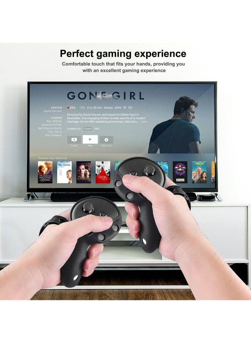Generic - Controller Grips Cover Compatible with Oculus Quest 3S/Quest 3 Accessories, With battery opening cover and anti-detachment Strap - Image 1