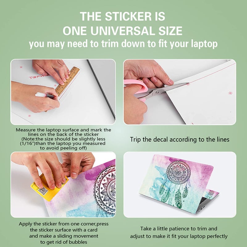 ICOLOR Dream Catcher 11.6 13.3 14 15 15.6 inches Laptop Skin Sticker Reusable Protector Cover for Laptop Notebook FY-NEK-18 - Image 3