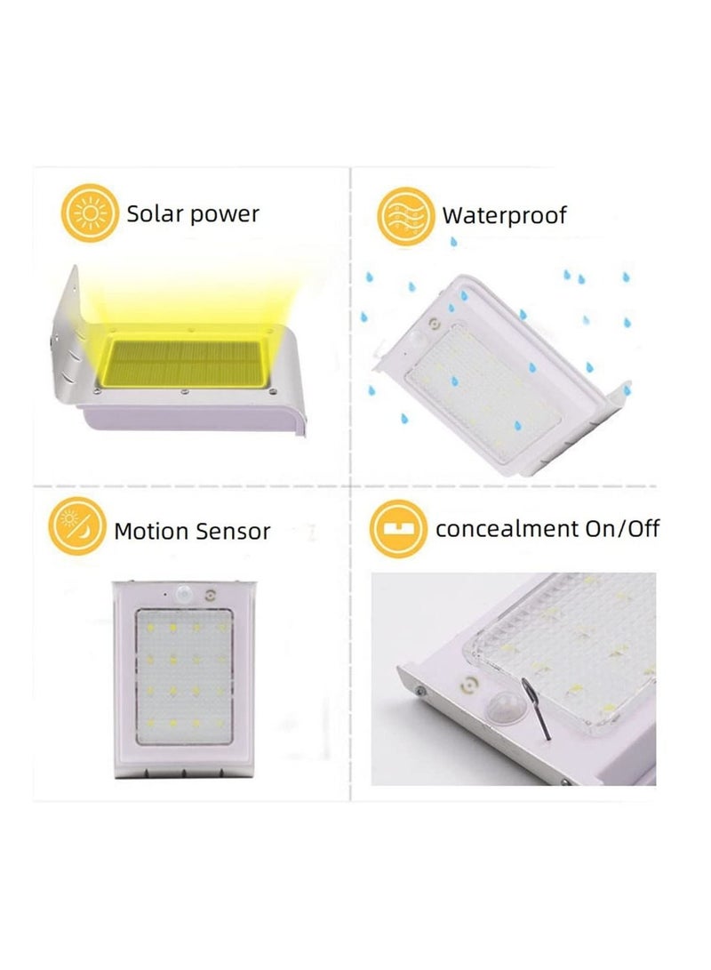 16 LED Outdoor Solar-Powered Motion Sensor Light IP65 Water Resistant Exterior Wireless Security Garden Wall Lamp - Image 4