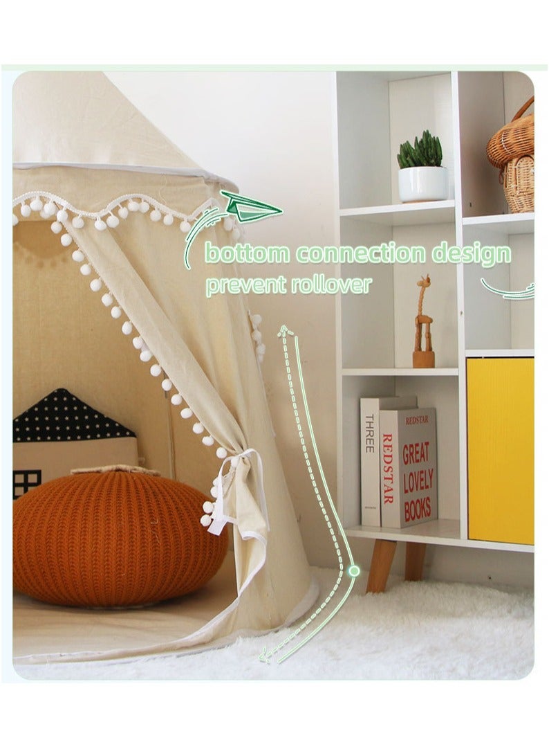 I LOVE KIDS Kids Cotton Play Tent,Castle Playhouse Big Size Foldable(White)  - Image 5