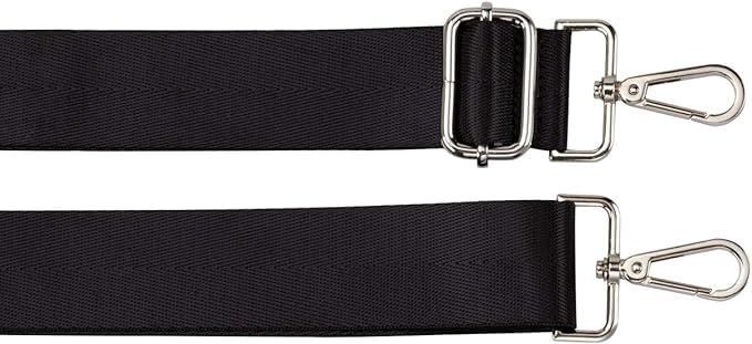 coku Multipurpose Replacement Adjustable Crossbody Sling Side Bag Strap Hand Shoulder Belt for Purse Strap, Camera Belt, Handbag, Messenger Bag with Swivel Snap Hooks (Black) - Image 1