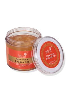 Rustic Art Papaya Aloe Vera Gel Moisturizer with Niacinamide  Vitamin E  For All Skin Types  Hydrating  Oil Free Formula For Face  Body  100g 