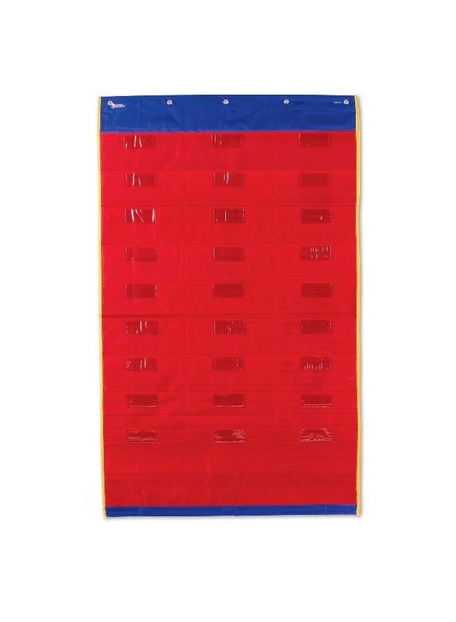 Learning Resources Organisation Station Pocket Chart, 27 Pockets For Organizing Homework, Notes, And Files, Includes Wipe-Clean Labels, Wall-Mountable, Classroom Or Office Use - Image 2