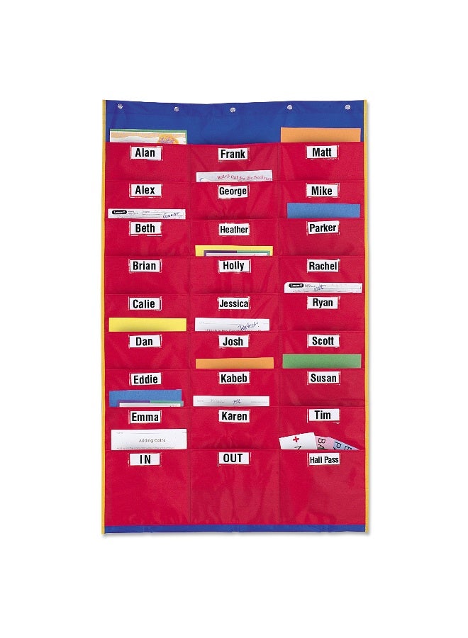Learning Resources Organisation Station Pocket Chart, 27 Pockets For Organizing Homework, Notes, And Files, Includes Wipe-Clean Labels, Wall-Mountable, Classroom Or Office Use - Image 4