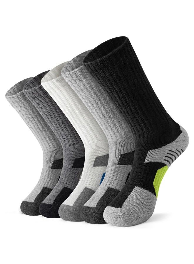 Nimalpal Wool Socks Men Women, Thermal Warm Cushioned Wool Hiking Socks, Moisture Wicking Winter Thermal socks 5 Pairs, Multicolor-wool, S - Image 1