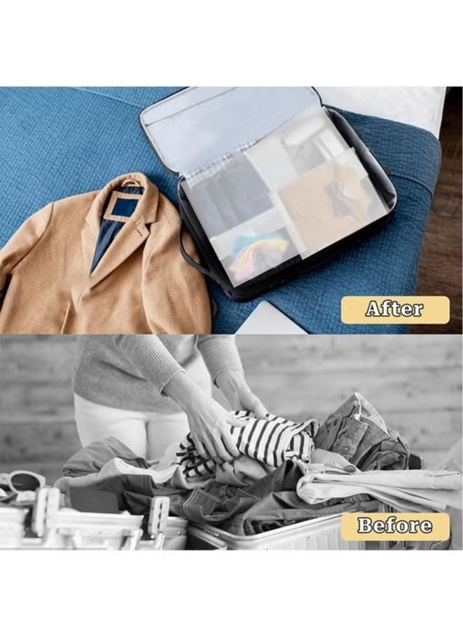 ZVEV 30 Packs Multi-size Travel Bags Large Clear Frosted Travel Packing Zip Lock Bags Pouch for Travel Clothes Shoes Cosmetics Suitcases - Image 4