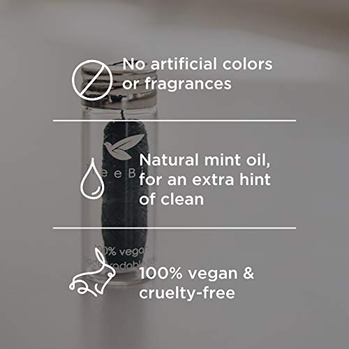 TreeBird Organic Biodegradable Bamboo Charcoal Dental Floss & Refillable Glass Holder | Vegan | Naturally Waxed with Candelilla Wax | 33yd Thread Spool | Eco-Friendly Zero Waste Oral Care | Mint Flavored - Image 5