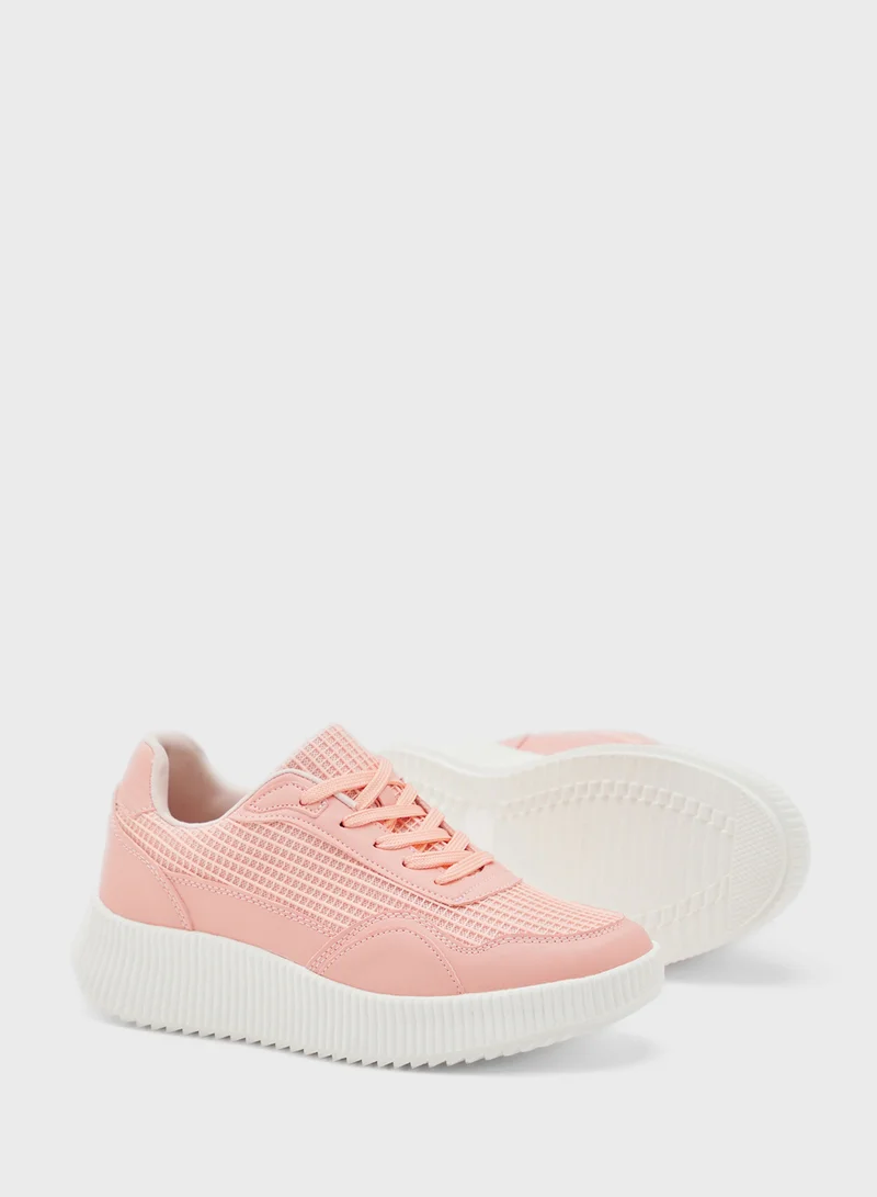 Ginger Mesh Detail Casual Sneakers