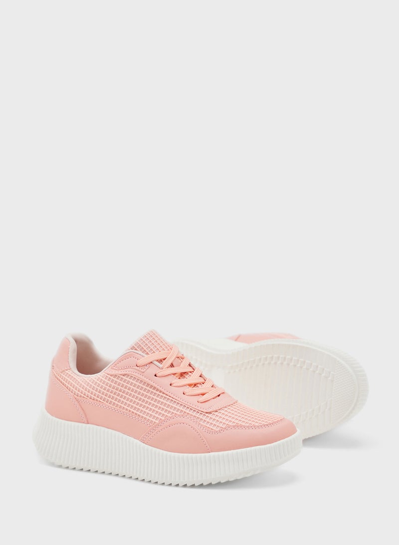 Ginger Mesh Detail Casual Sneakers  - Image 3