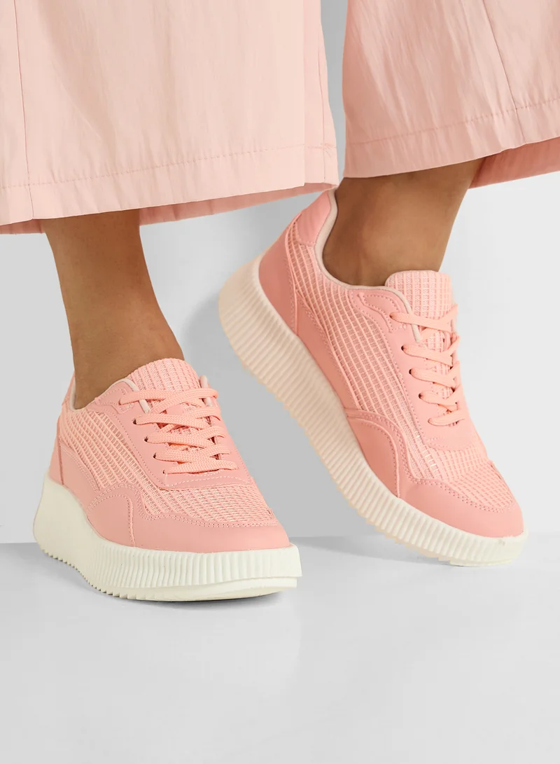 Ginger Mesh Detail Casual Sneakers