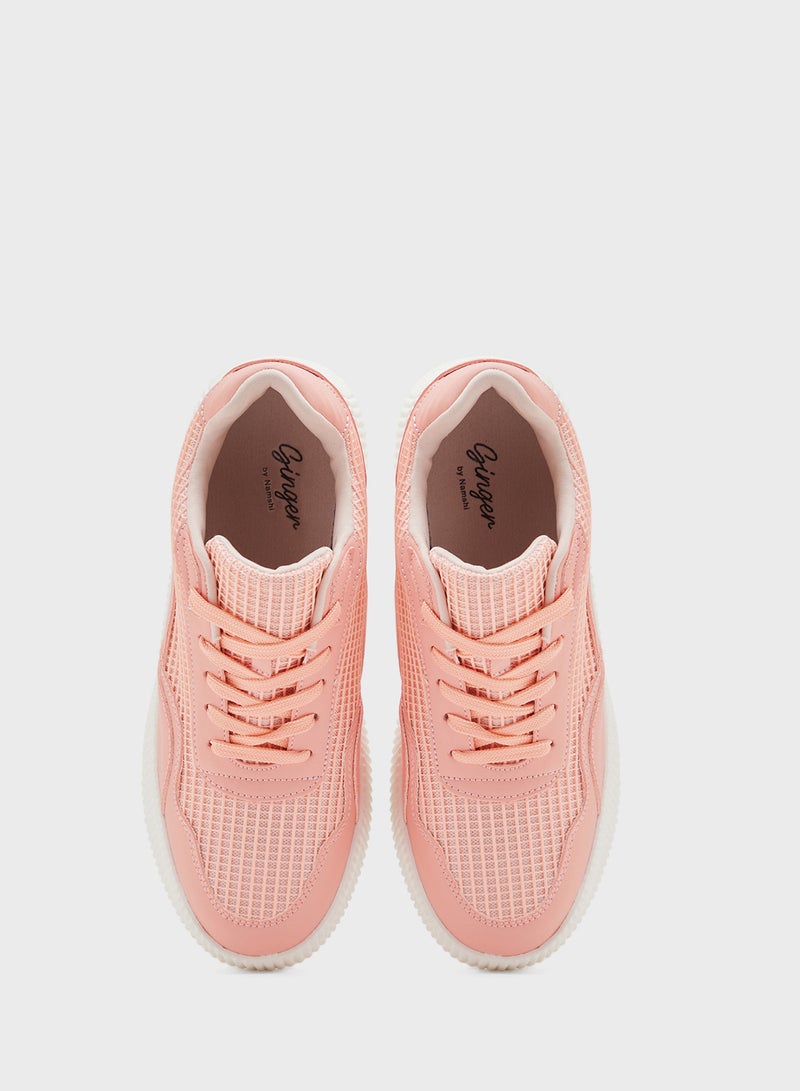 Ginger Mesh Detail Casual Sneakers  - Image 4