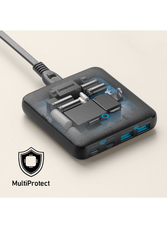 Anker USB C Plug, 543 (65W II) PIQ 3.0 and GaN, 4-Port Fast Wall Charger with Dual Type C Ports (45W Max) for Efficient Charging, Compatible with MacBook, iPad, iPhone, USB C Laptop, and More - Image 2