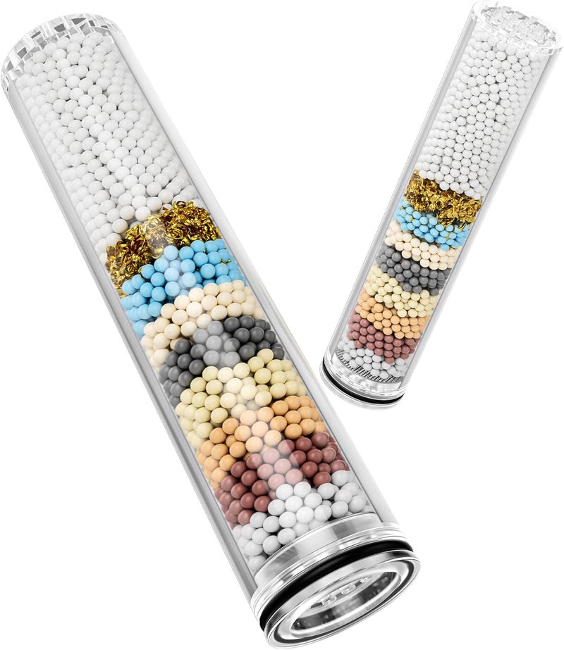 Magichome 2 Pack Replacement Filters for Handheld Shower Head - Water Softener Filters Beads for Hard Water - Remove Chlorine - Reduces Dry Itchy Skin - Image 1