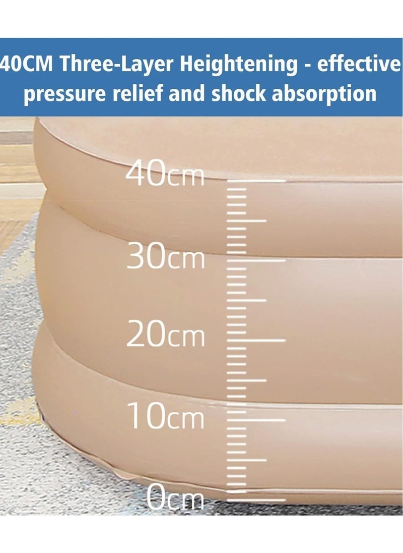 ELTRAZONE Double Air Bed Inflatable Mattress | Ultra Plush Fiber Technology for Comfort & Support | Durable Air-Filled Bed for Home, Travel & Camping | Queen Size 200x150x40 cm | Easy Inflation, Leak-Resistant, Foldable for Storage – Portable Sleep Solution  - Image 5