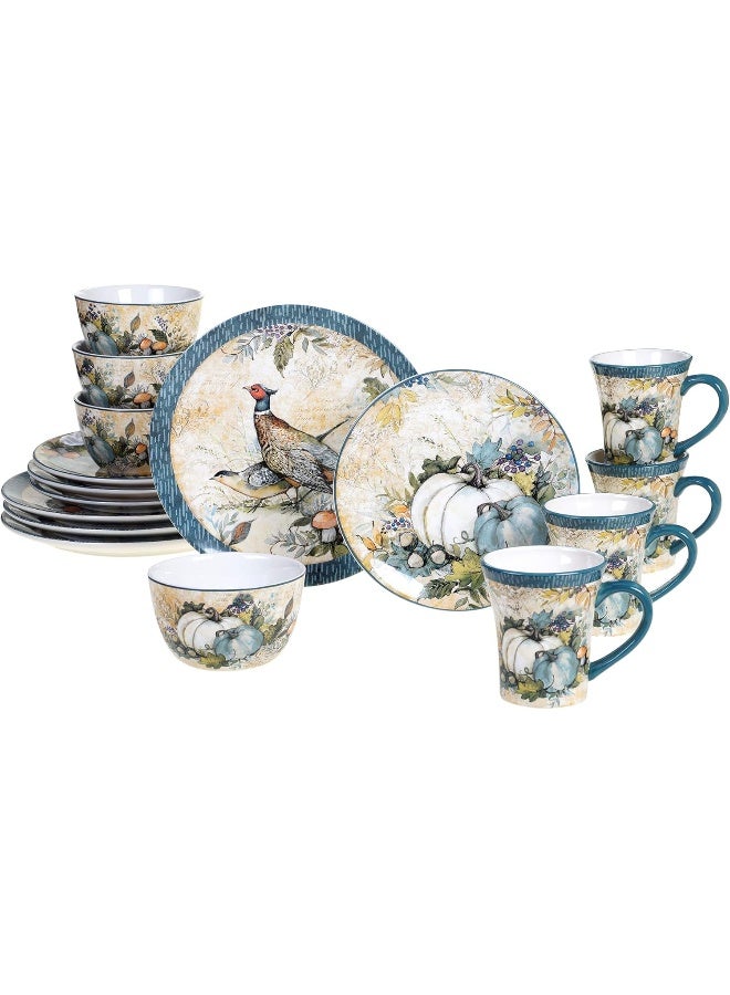 Certified International Harvest Gatherings 16Piece Ceramic Dinnerware Set Service for 4  - Image 1