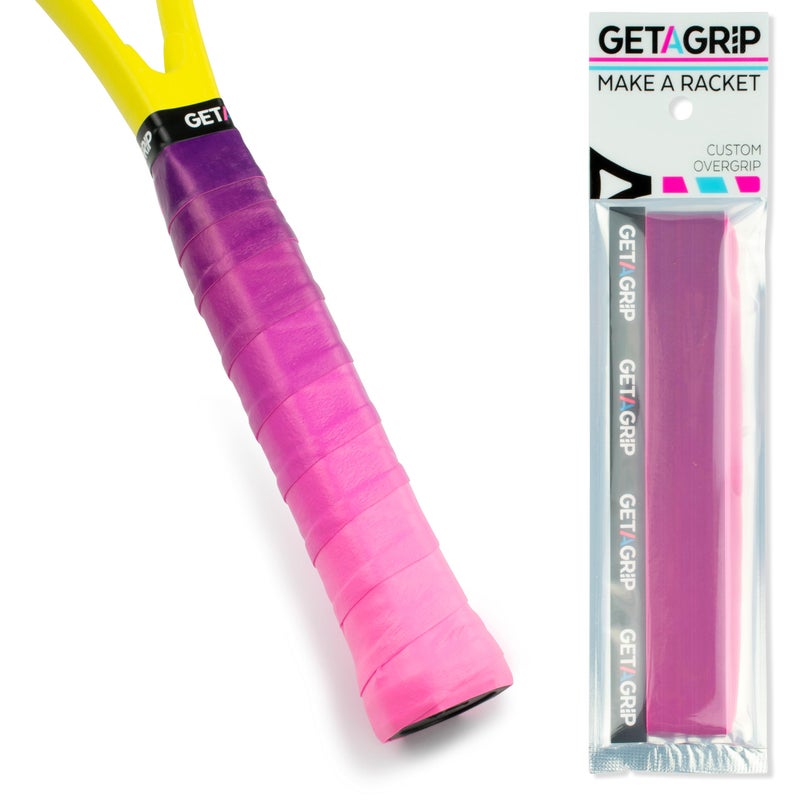 Get A Grip - Custom Tennis Racket Grip Tape - Anti-Slip/Quick-Drying Tennis Overgrips - Precut Badminton Racket Grip with Finishing Tape (Cascade, 1 Grip) - Image 1