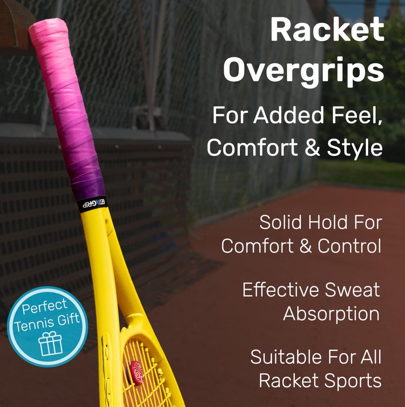 Get A Grip - Custom Tennis Racket Grip Tape - Anti-Slip/Quick-Drying Tennis Overgrips - Precut Badminton Racket Grip with Finishing Tape (Cascade, 1 Grip) - Image 3