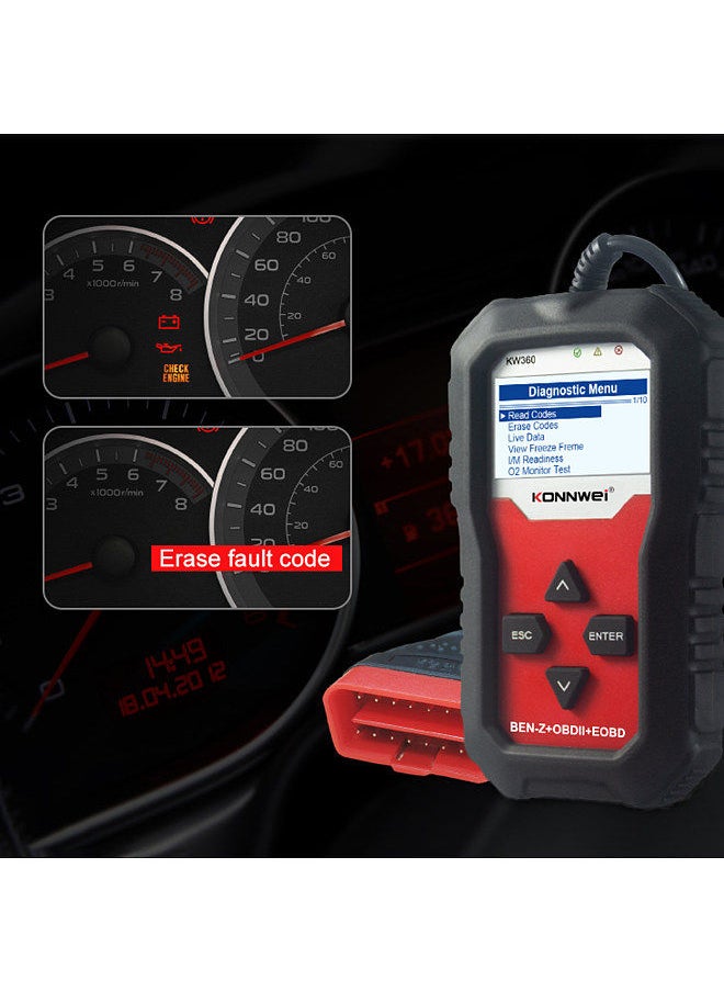 Konnwei - KONNWEI OBDII Scanner Code Reader Engine Fault Reader Tire Pressure Monitoring Car Diagnostic Scanner Tool Replacement for Mercedes All Seris - Image 1