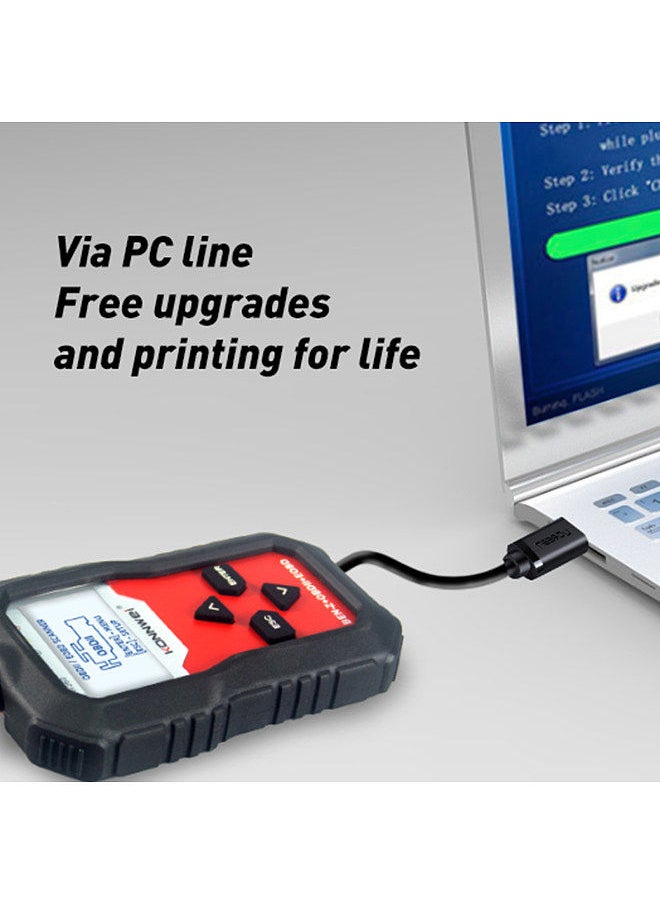 Konnwei - KONNWEI OBDII Scanner Code Reader Engine Fault Reader Tire Pressure Monitoring Car Diagnostic Scanner Tool Replacement for Mercedes All Seris - Image 1
