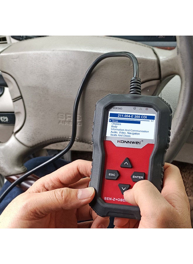 Konnwei - KONNWEI OBDII Scanner Code Reader Engine Fault Reader Tire Pressure Monitoring Car Diagnostic Scanner Tool Replacement for Mercedes All Seris - Image 1