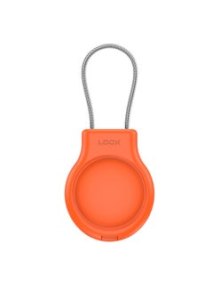 For Apple AirTag Protective Case For Apple Tracker PC Security Lock Anti-lost Hanging Buckle Tracker Protective Case-Color:Orange-Applicable Models:Suitable For Airtag Locator