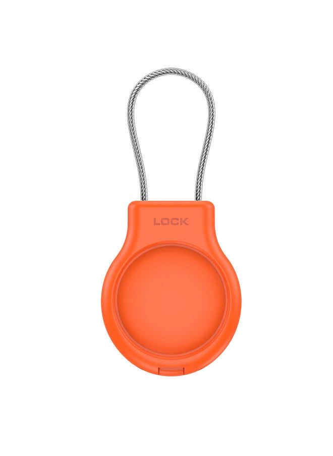 Generic - For Apple AirTag Protective Case For Apple Tracker PC Security Lock Anti-lost Hanging Buckle Tracker Protective Case-Color:Orange-Applicable Models:Suitable For Airtag Locator - Image 1