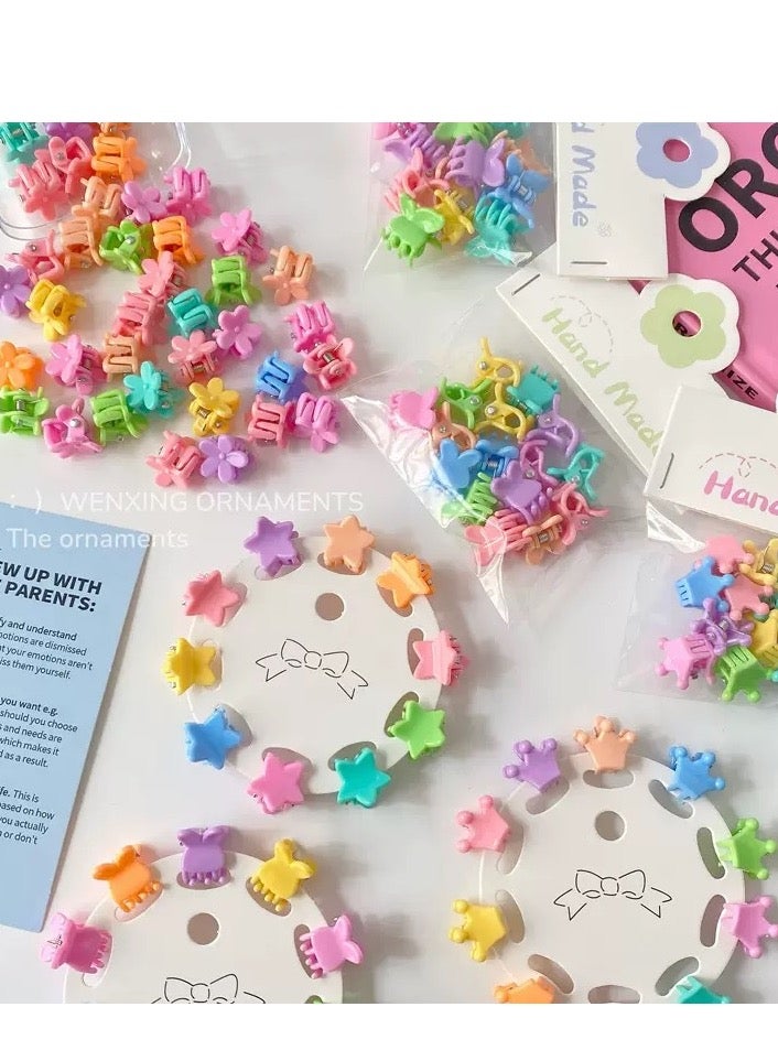 10 Pcs Colorful Mini and little starlike Hair Claw Clips, Toddler Jaw Clips for Women Girls - Image 3