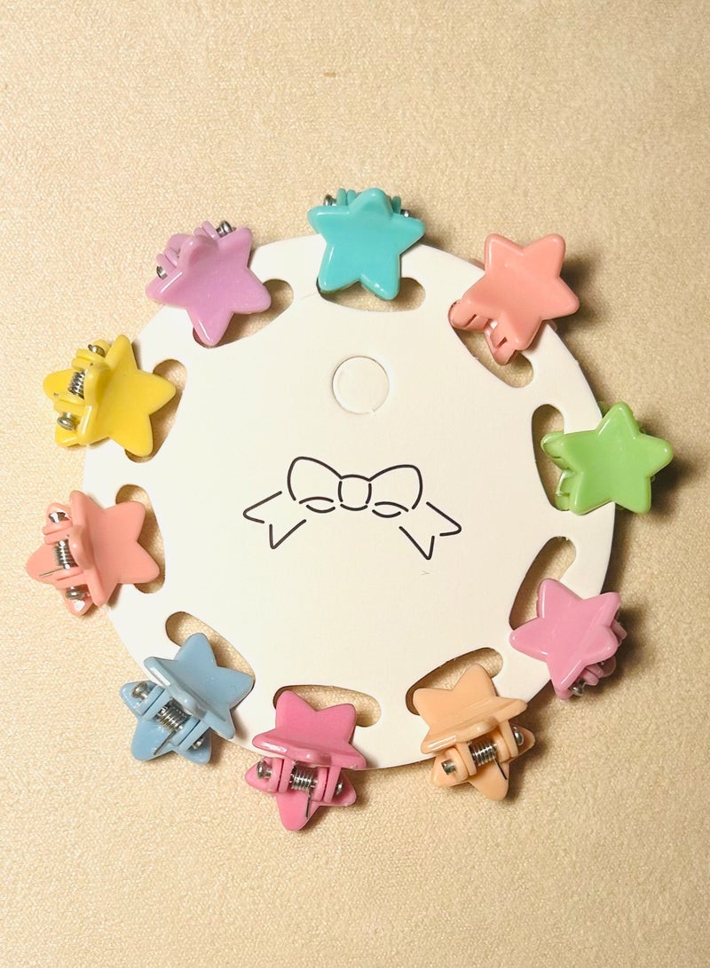10 Pcs Colorful Mini and little starlike Hair Claw Clips, Toddler Jaw Clips for Women Girls - Image 4