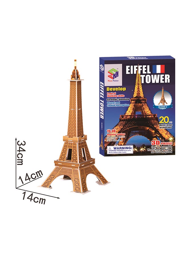20-Piece Eiffel Tower 3D Puzzle Set - Image 2