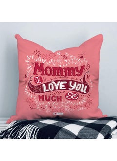 غطاء وسادة من Indigifts مقاس 12 × 12 بوصة مع حشو | وسادة مربعة مطبوعة عليها Mommy Love You من الألياف الناعمة مع طباعة نابضة بالحياة | هدية للأم، والأم، وحماتها (وردي) - pzsku/ZCD75C68371414FAB5036Z/45/_/1736426778/52104263-19f6-4027-bad4-0e8851b34189