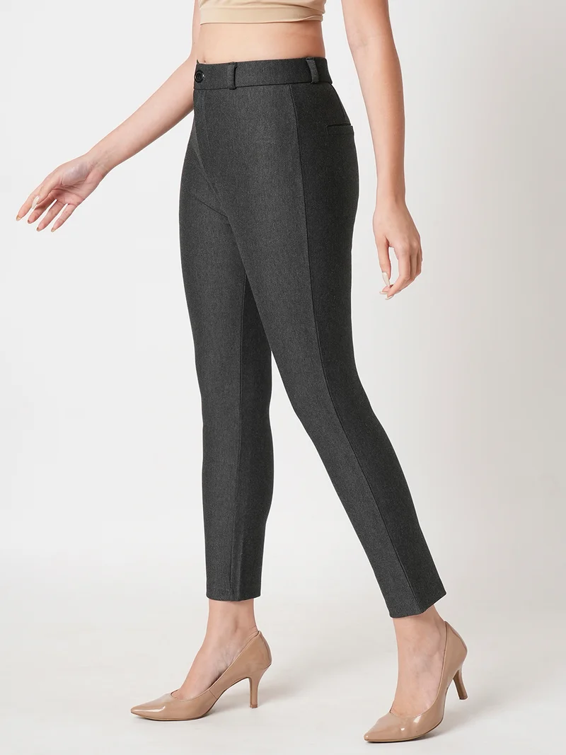 globus Women Skinny Fit High-Rise Stretchable Trousers