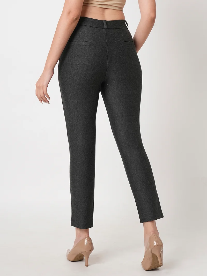 globus Women Skinny Fit High-Rise Stretchable Trousers