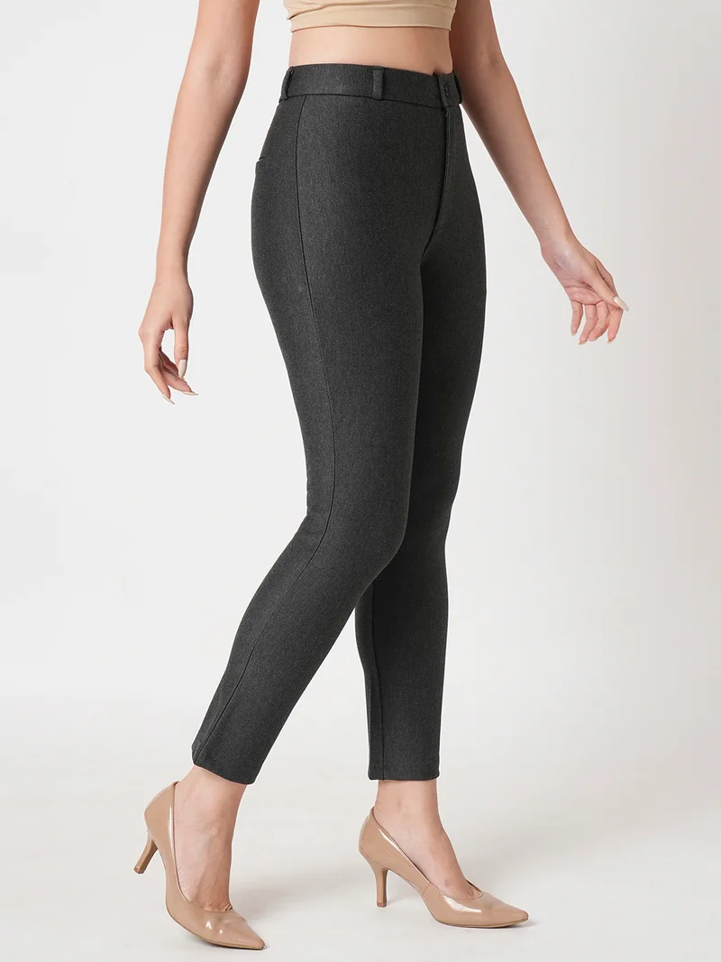 globus Women Skinny Fit High-Rise Stretchable Trousers