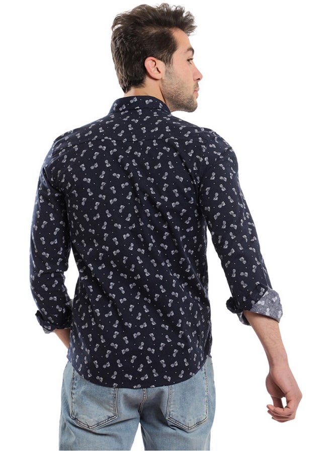 WHITE RABBIT Buttons Down Pineapple Long Sleeves Shirt - Image 3