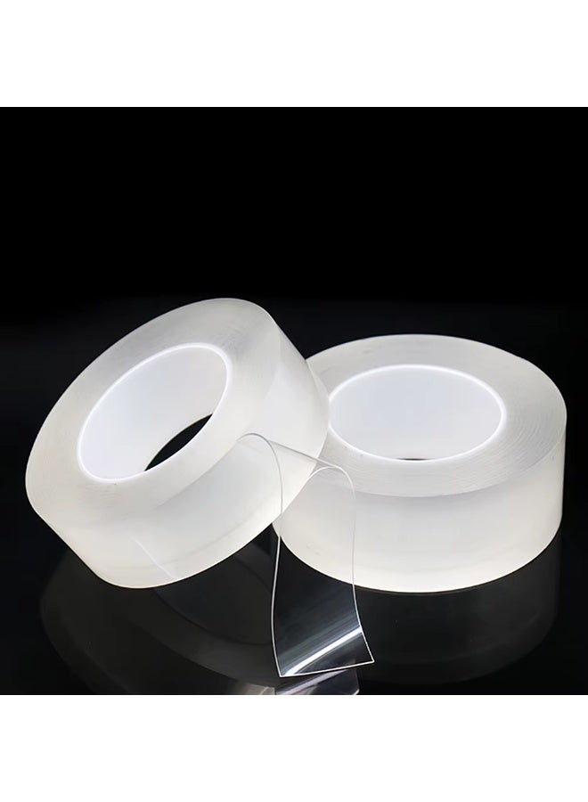 شريط لاصق بوجهين قابل للإزالة. شفاف 1 متر عدد 2 قطعة - Image 1