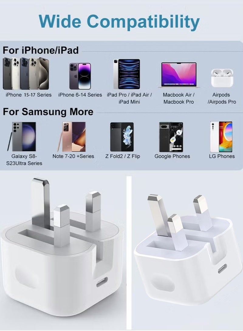 غولو شاحن ايفون سريع 35 وات | شاحن حائط USB C سريع متوافق مع iPhone 17/16/15/14/14 Pro/14 Pro Max/13/12/SE2020/11/XR/XS Max/X/iPad - Image 5