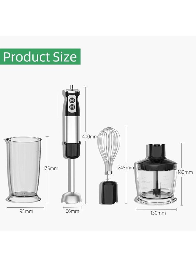 HuHa 6-in-1 600W Multifunctional  Electric Blender Stainless Steel Food Cooking Stick UK Plug - Image 3