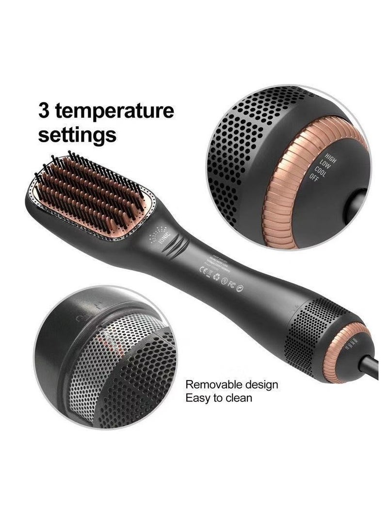 general Multi Functional Three in One Hot Air Comb, Dual-purpose Dry And Wet Blowing Comb - Image 1