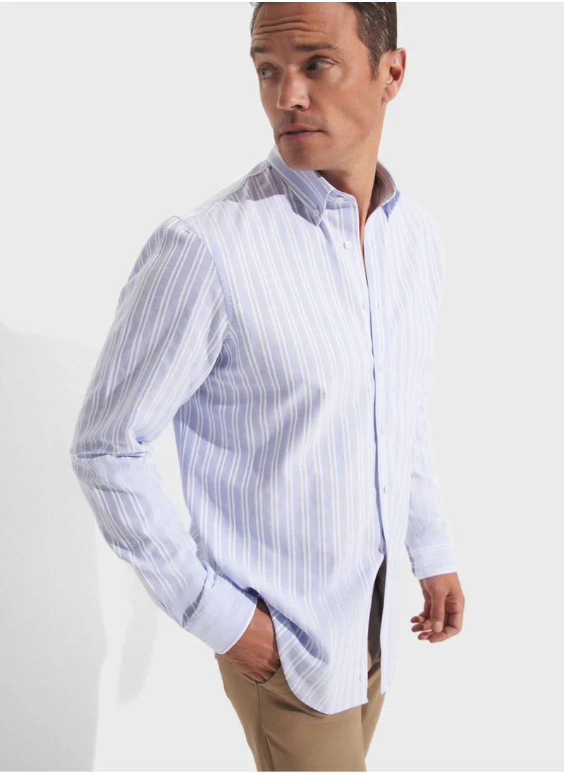JUNE Striped Button Down Regular Fit Shirt Shirt