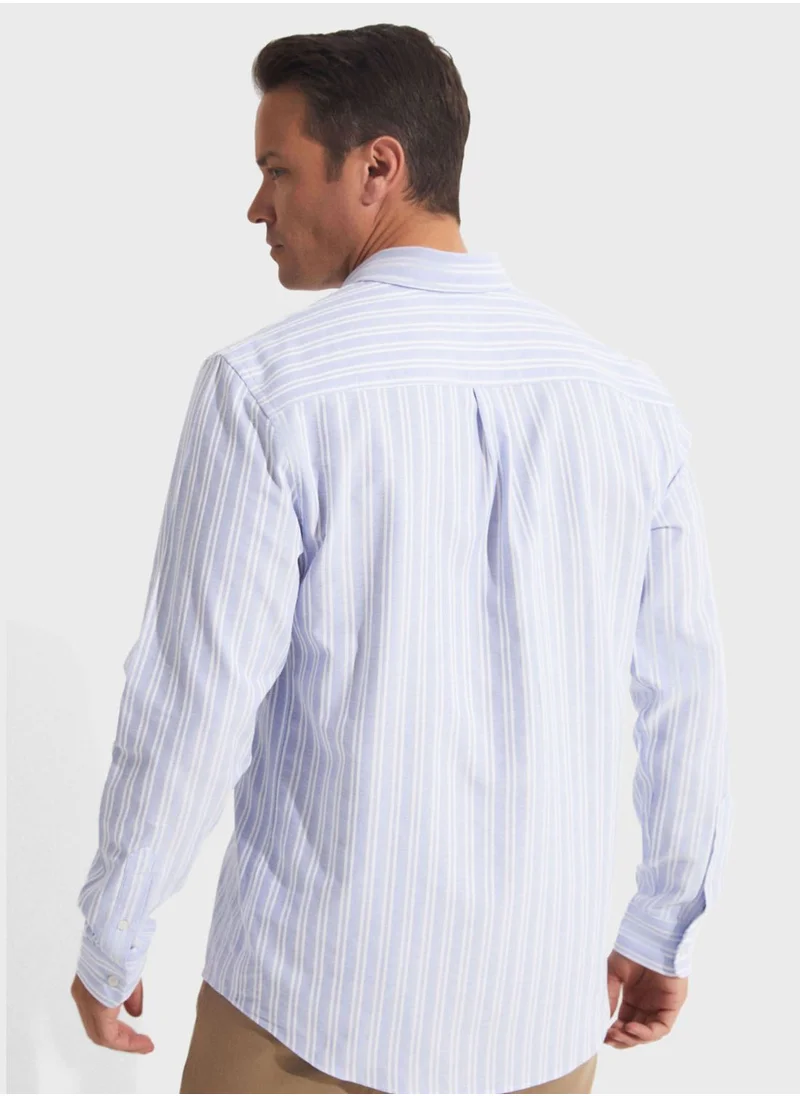 JUNE Striped Button Down Regular Fit Shirt Shirt