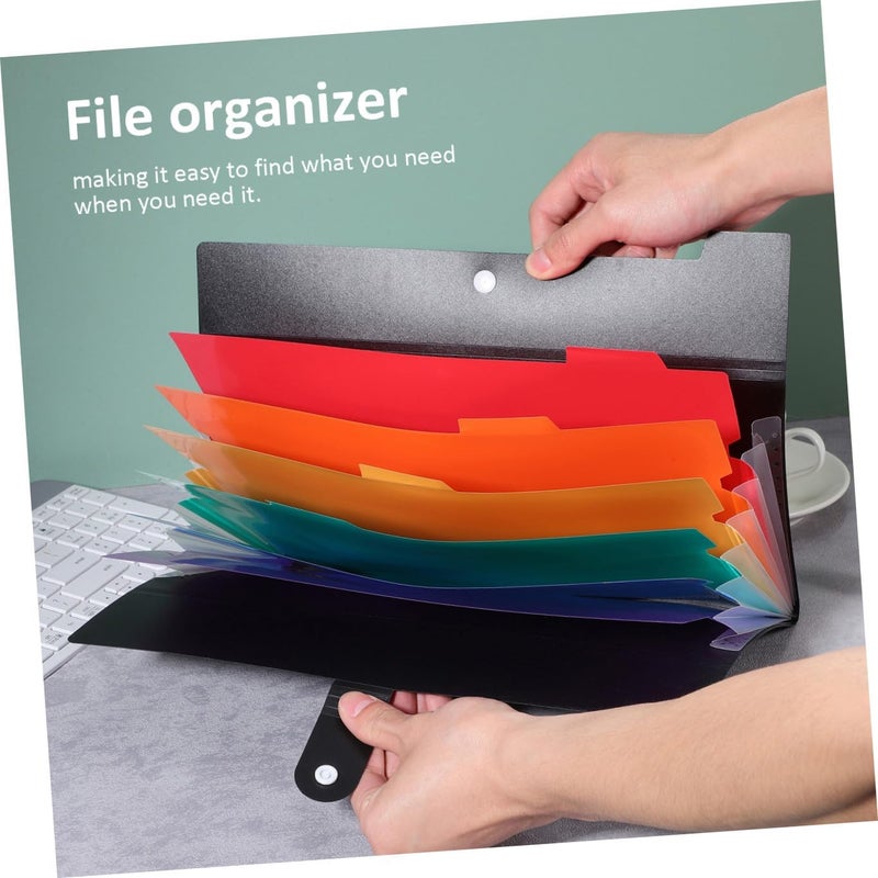 NUOBESTY 7grids Heavy Duty Folder Dividers Checkerboard Folder Expandable Office Supplies Receipt Organizer - Image 5