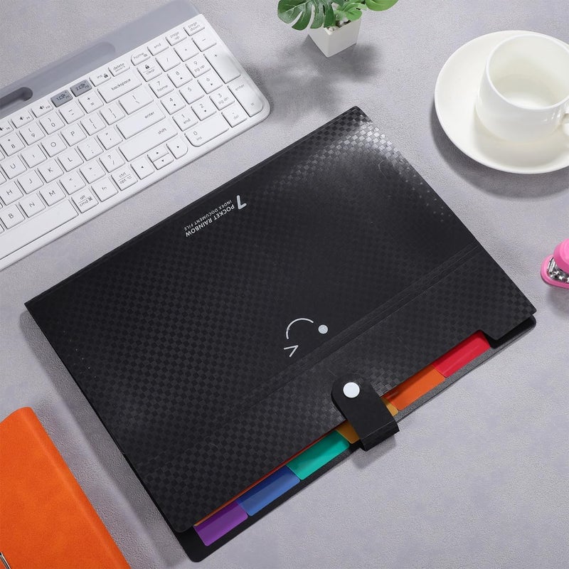 NUOBESTY 7grids Heavy Duty Folder Dividers Checkerboard Folder Expandable Office Supplies Receipt Organizer - Image 4