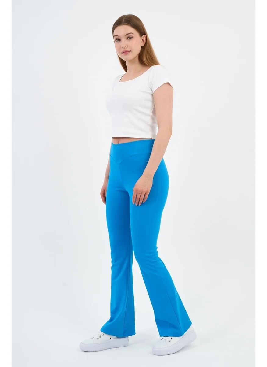 Alexander Gardi High Waist Flare Leg Slimming Leggings (B24-0010-WN)