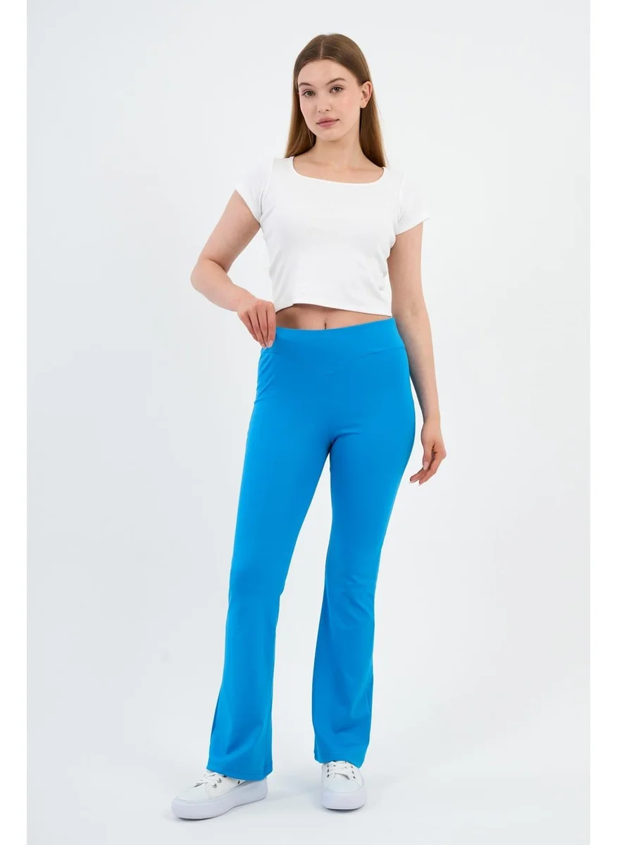 Alexander Gardi High Waist Flare Leg Slimming Leggings (B24-0010-WN)