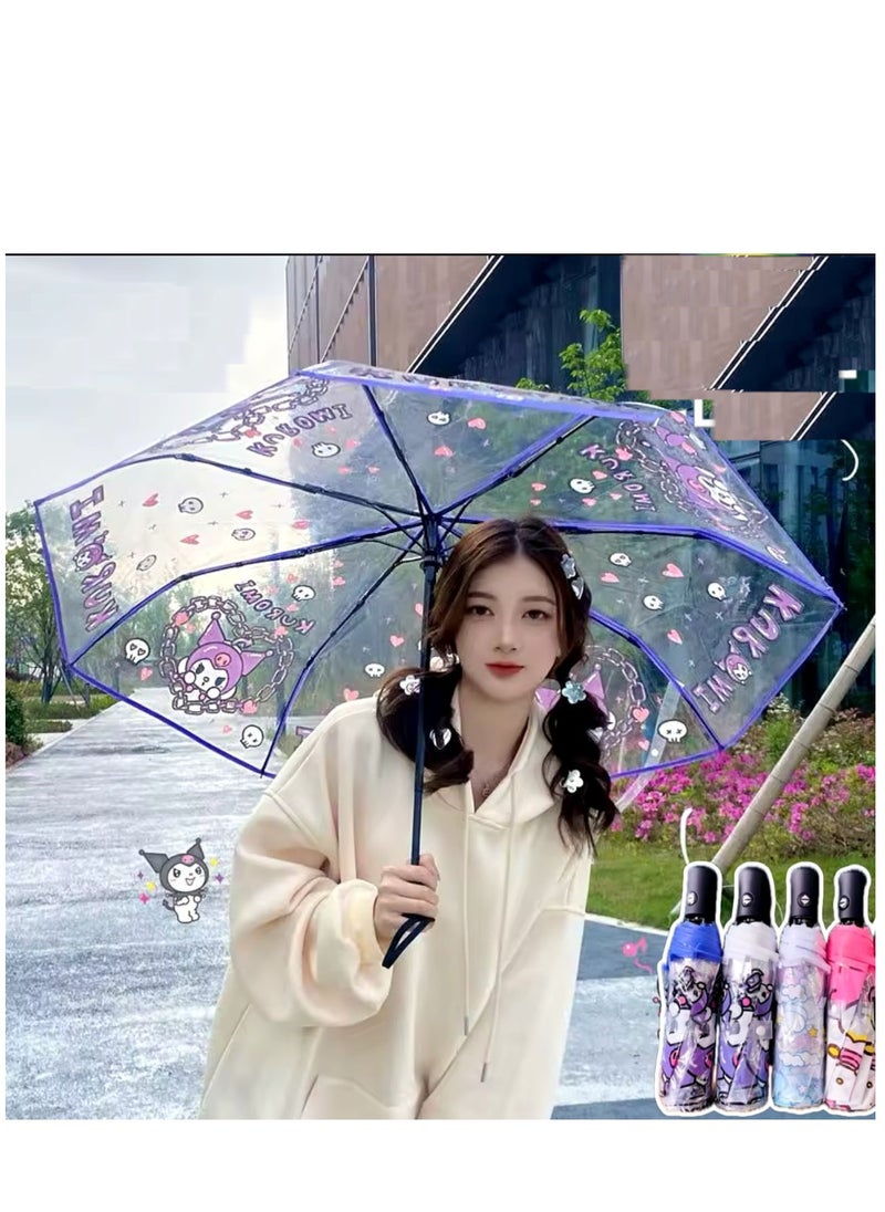 Rally - Hello Kitty and Various Anime Characters Umbrella - Transparent, Portable, Foldable, Anti-UV - Random Pick - Image 1