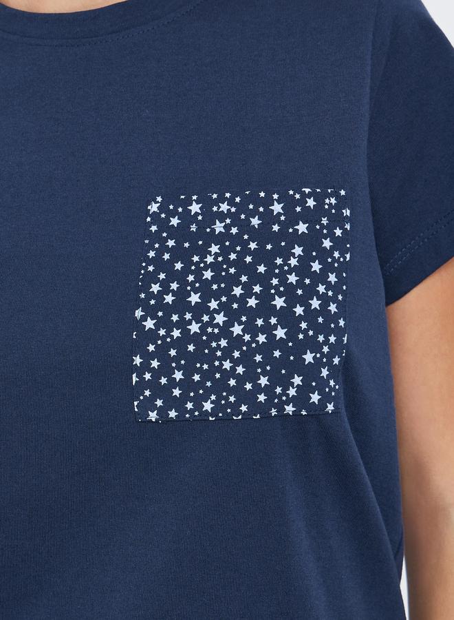 Styli Star Print Pocket T-Shirt and Pyjama Set - Image 3