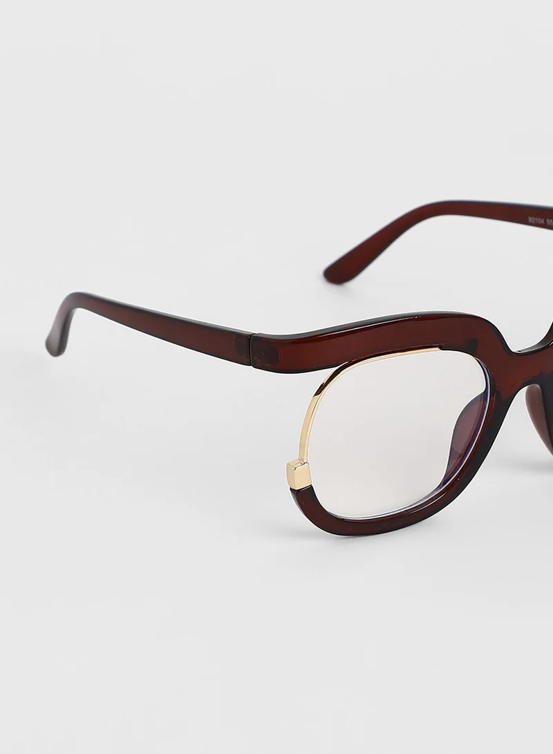 Haute Sauce The Hanging Butterfly Sunglasses - Coffee Brown